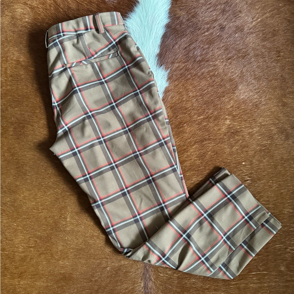 H&M | Tan Plaid Women’s Trousers